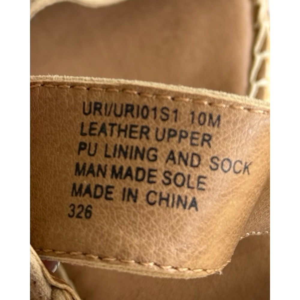 Steve Madden URI Tan Suede Espadrille Wedge Sandals Square Toe Womens 10M - Picture 8 of 8